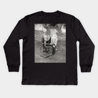 Cat with a Camera, 1936. Vintage Photo Kids Long Sleeve T-Shirt